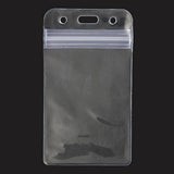 ISKYBOB 10Pcs Vertical Transparent Vinyl Plastic Clears ID Card Badge Holder Wholesale
