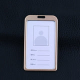 1pcs High quality Aluminium Alloy Card Holder Employee Name ID Card Cover Metal Work Certificate Identity Badge ID Business Case