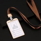1pcs High quality Aluminium Alloy Card Holder Employee Name ID Card Cover Metal Work Certificate Identity Badge ID Business Case