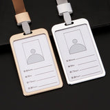 1pcs High quality Aluminium Alloy Card Holder Employee Name ID Card Cover Metal Work Certificate Identity Badge ID Business Case